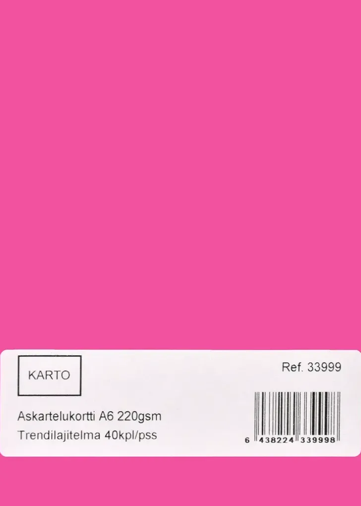Askartelukortti A6 220 Gsm Trendilajitelma 40 Kpl/Pss