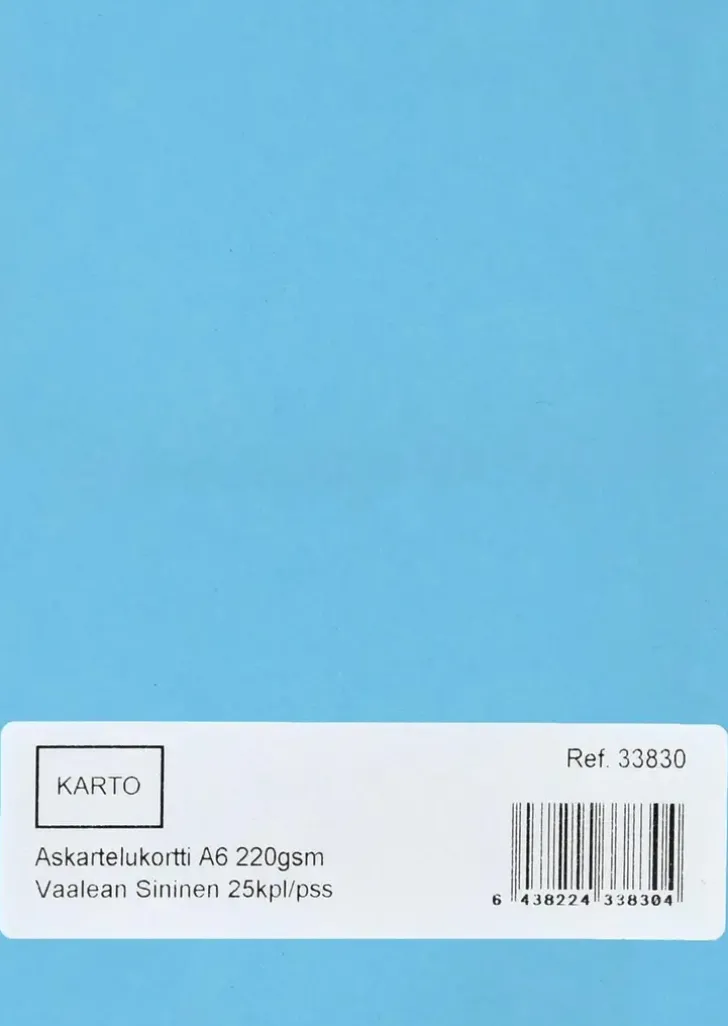 Askartelukortti A6 220 Gsm Vaalean Sininen 25 Kpl/Pss