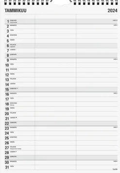 Burde Seinakalenteri 2024 Black And White 2 Saraketta