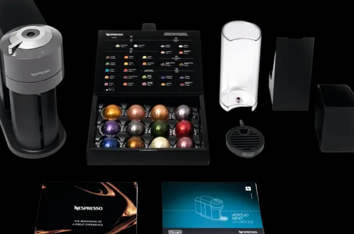 De'Longhi Env120.Gyae Nespresso Vertuo Next Kahvikone + Aeroccino Maidonvaahdotin