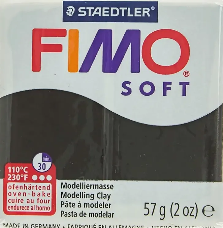 Fimo Soft Muovailumassa, Musta, 57G