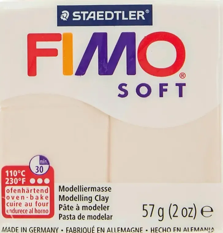 Fimo Soft Muovailumassa, Vaalea Puuteri, 57 G