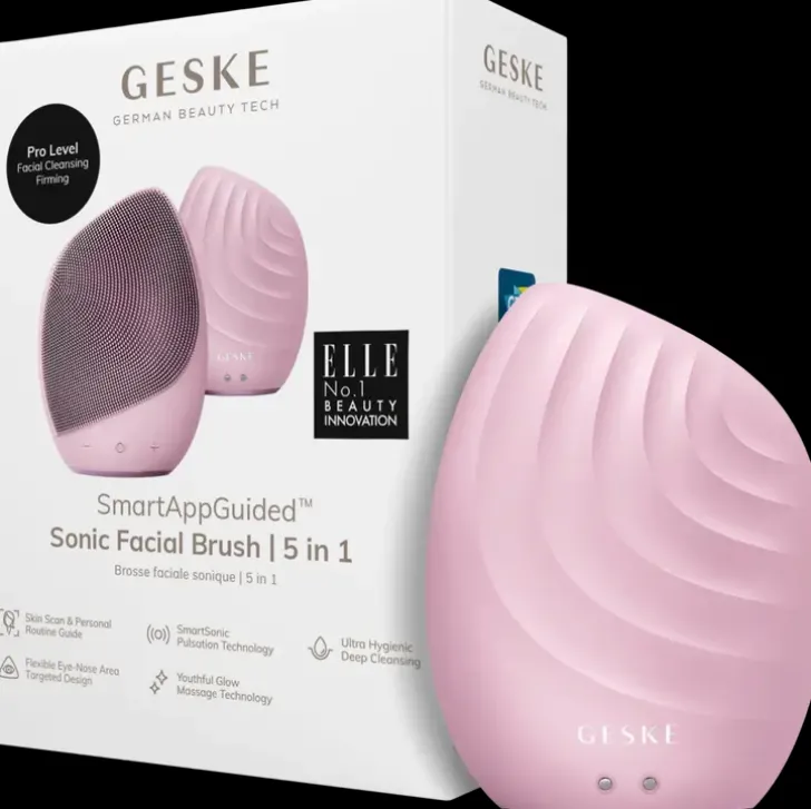Geske Sonic Facial Brush 5 In 1 Pink Kasvojen Puhdistusharja