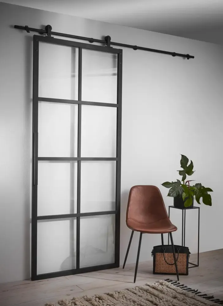 Habo Ovi Cube 1000X2133X28 Musta/Lasi