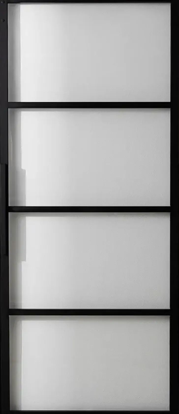 Habo Ovi Square 900X2133X28 Musta /Lasi