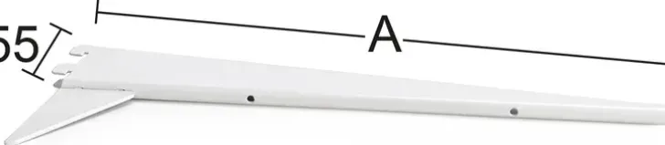 Habo U-Kannatin 611 50Cm Valkoinen