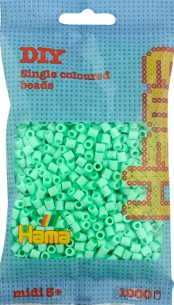 Hama Midi Silityshelmet Pussissa, 1000 Kpl, Pastelli Minttu