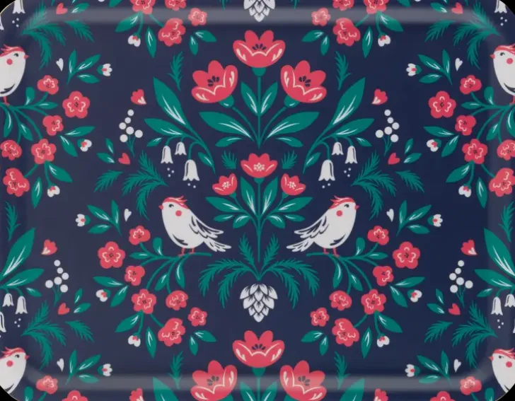 House Tarjotin Sointu 36X28 Cm Sininen