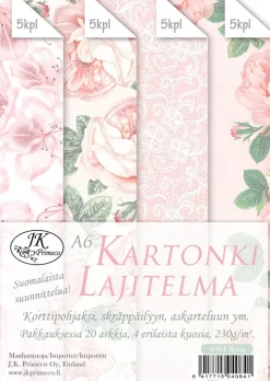 J.K. Primeco A6 Kartonkilajitelma Roosa 20Ark.