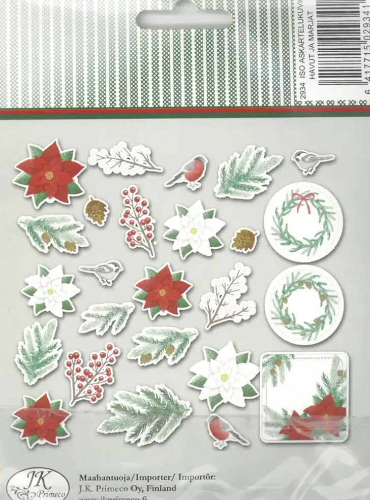 J.K. Primeco Askartelukuvio Iso Havut Ja Marjat 25 Kpl