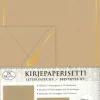 J.K. Primeco Kirjepaperisetti Natur Kultafolio 10Kpl+10Kpl