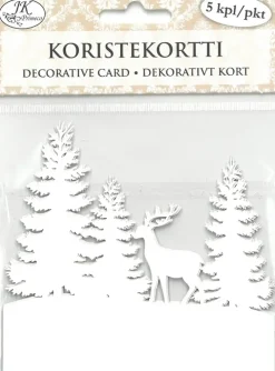 J.K. Primeco Koristekortti Poro Ja Kuuset 5 Kpl