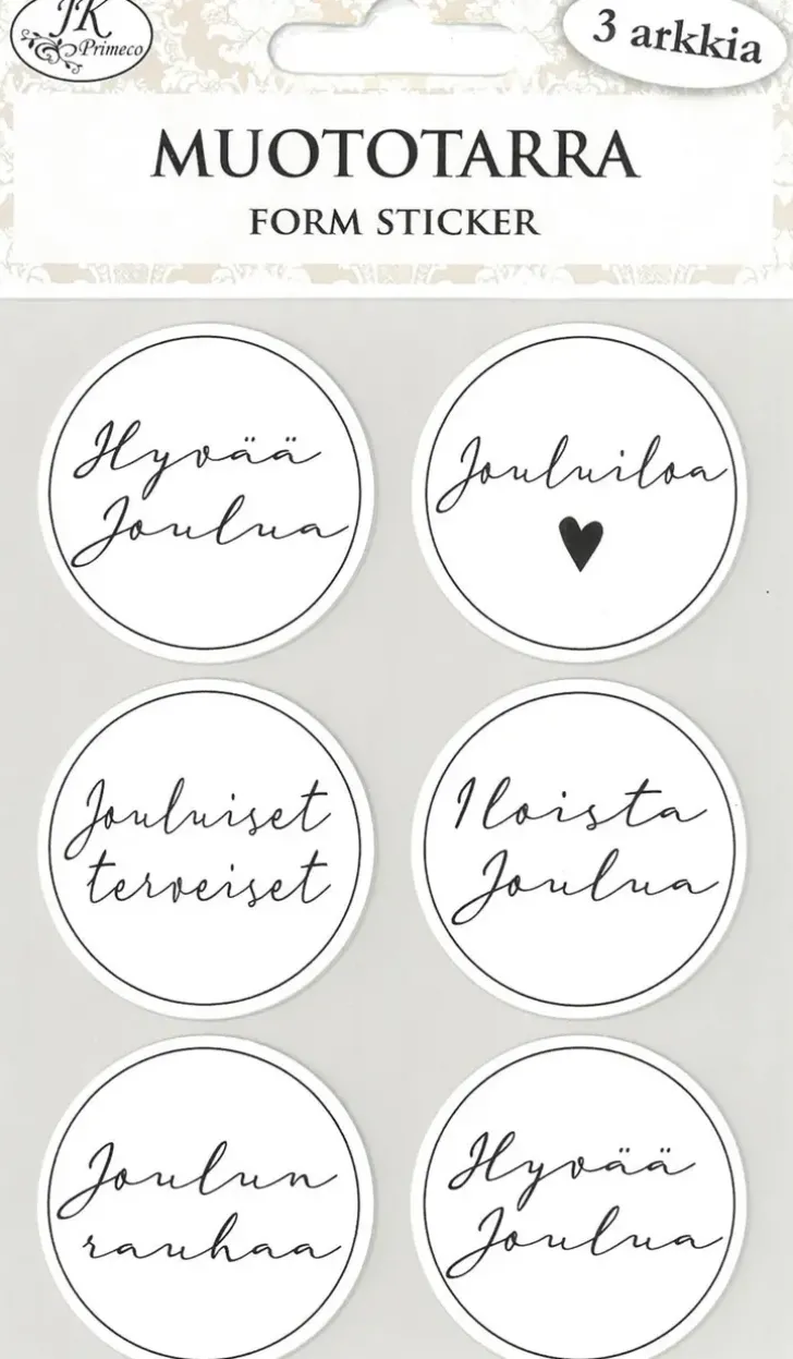 J.K. Primeco Muototarra Joulutoivotukset Moderni Musta 3 Ark