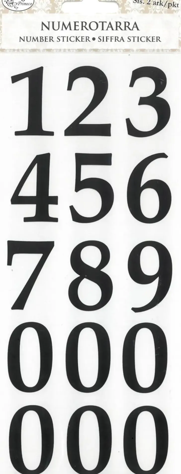 J.K. Primeco Numerotarra Keskikoko 2Ark