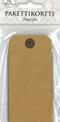 J.K. Primeco Pakettikortti 5 X 10Cm Uusioruskea 20Kpl
