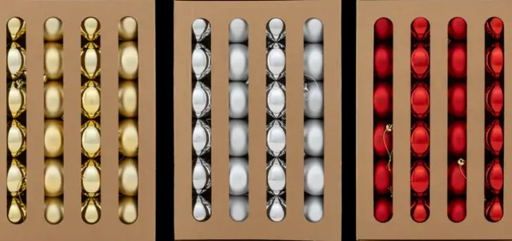 Joulupallo 6 Cm 24 Kpl, Erilaisia