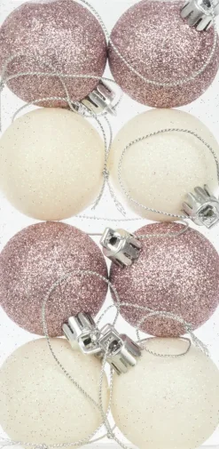 Joulupallo 4 Cm Glitter 8 Kpl