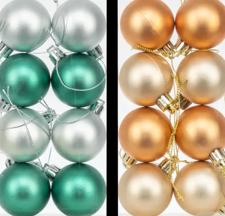 Joulupallo 4 Cm Matta 8 Kpl