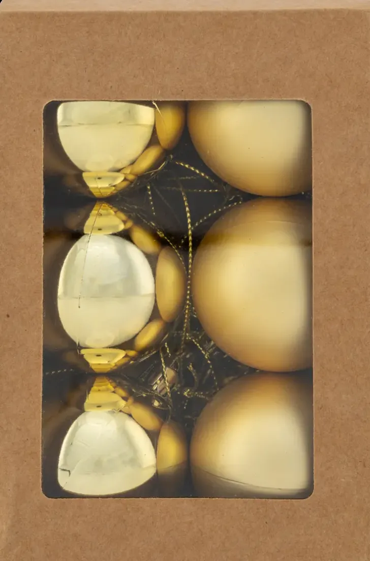 Joulupallo Kulta 5 Cm 12 Kpl