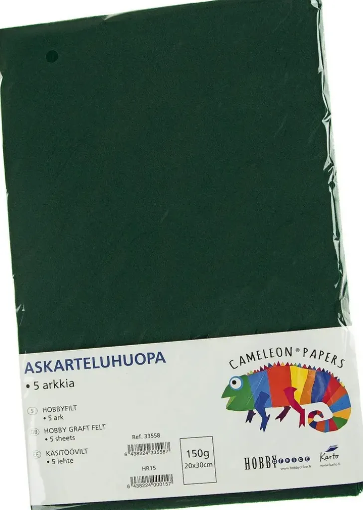 Karto Askarteluhuopa Musta 20X30Cm 5Ark/Pss