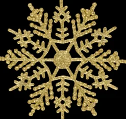 Koriste Lumihiutale Glitter Kulta 6Kpl