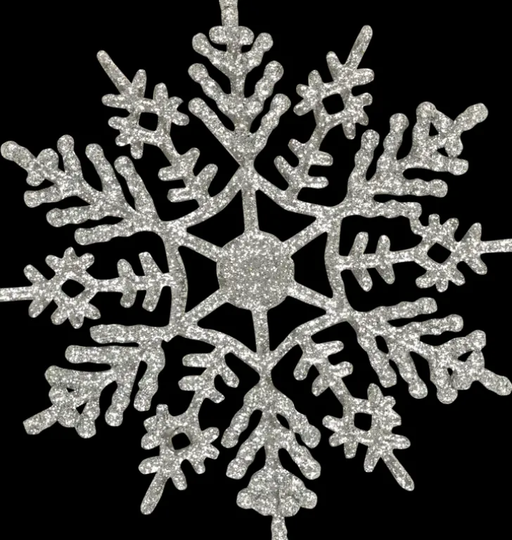 Koriste Lumihiutale Glitter Hopea 6Kpl M