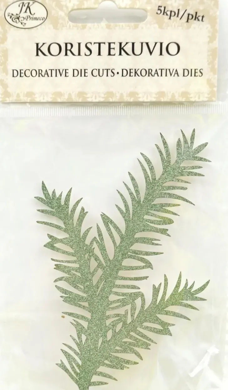 Koristekuvio Havu Iso Glitter Vihrea 5Kpl/Pkt