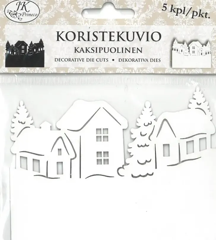 Koristekuvio Kyla Mustavalkoinen 5 Kpl/Pkt