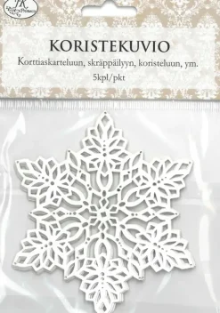 Koristekuvio Lumihiutale Valk. 5Kpl/Pkt