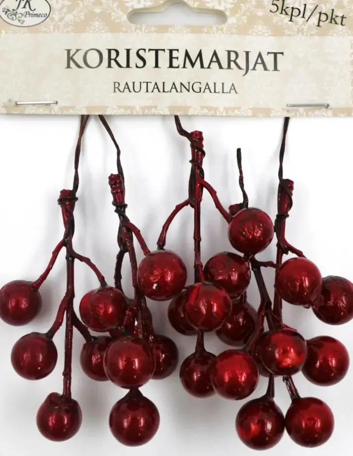 Koristemarjat Punainen 5Kpl/Pkt