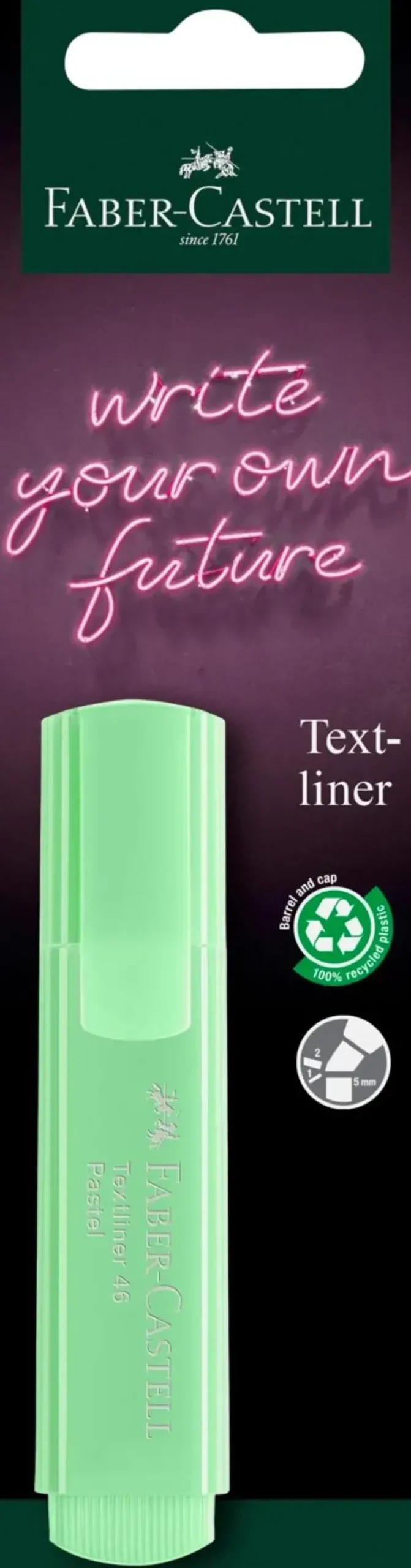 Korostuskyna Faber-Castell 46 Pastelli Pinkki,Turkoosi,Vaalean Vihrea