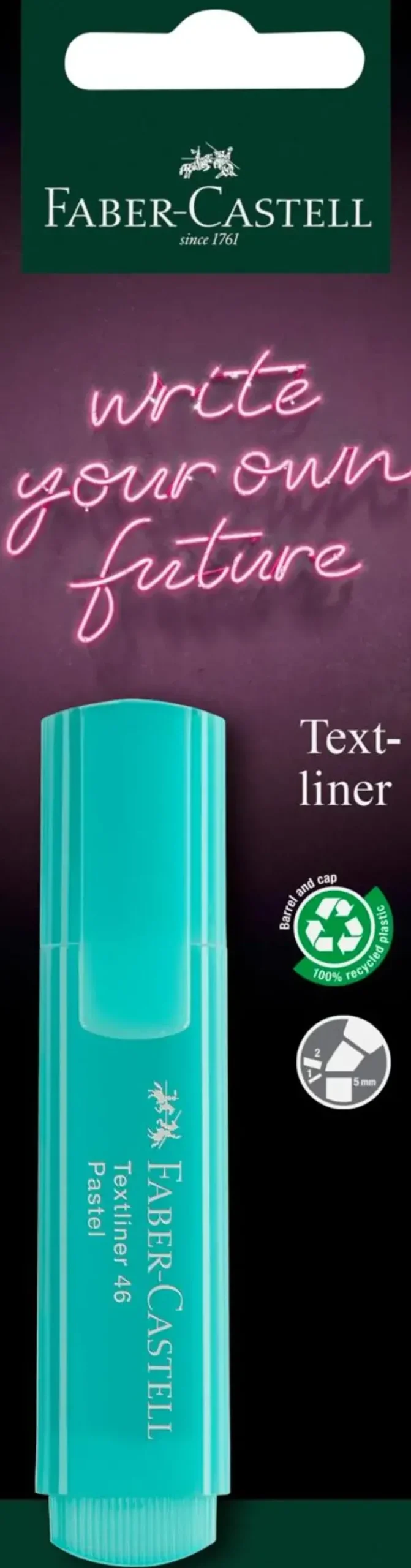 Korostuskyna Faber-Castell 46 Pastelli Pinkki,Turkoosi,Vaalean Vihrea