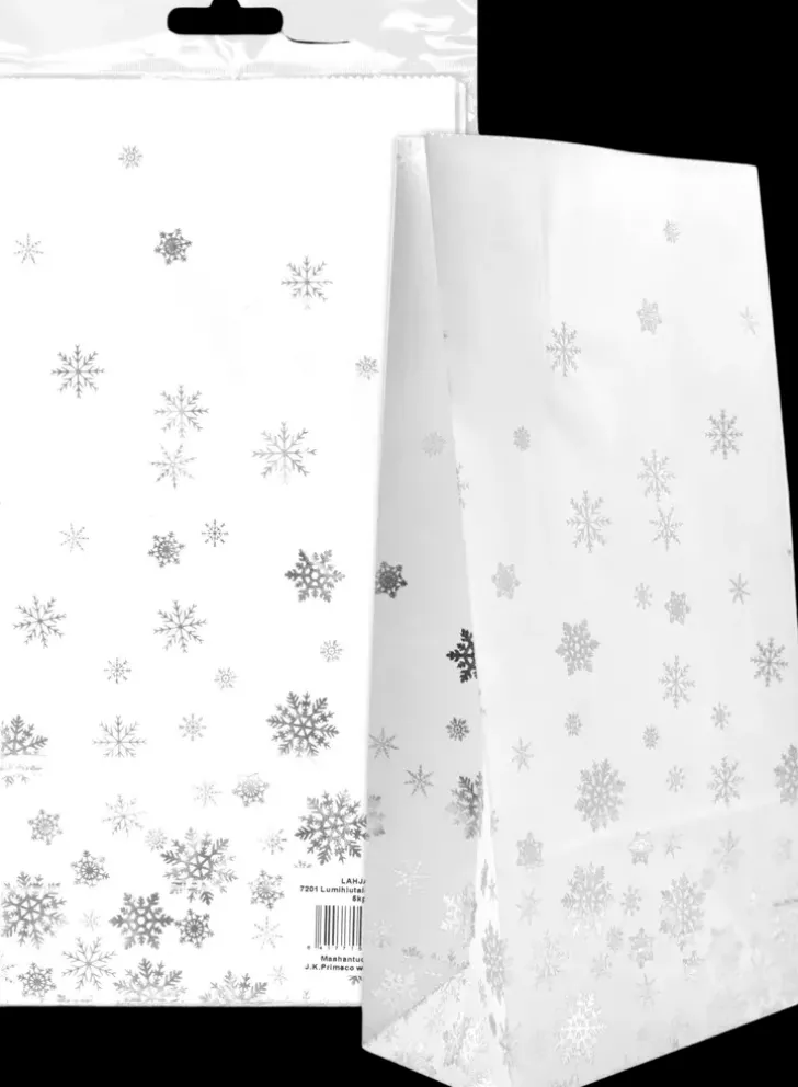 Lahjapussi Lumihiutale Hopeafolio Valk. 5Kpl/Pkt