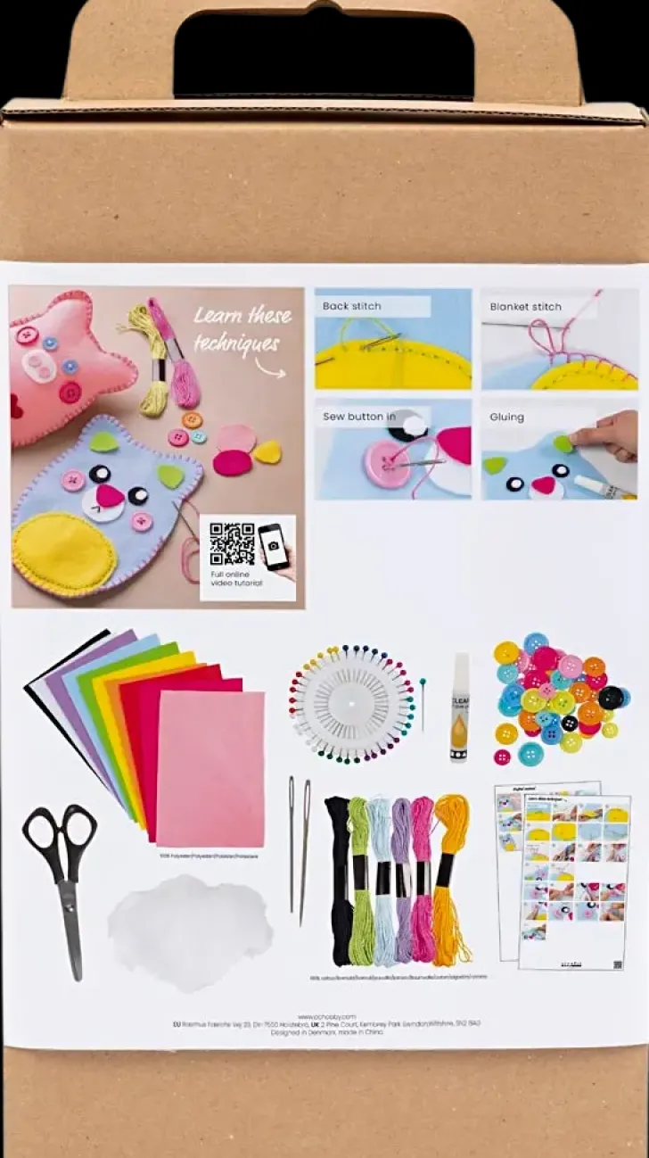 Lasten Askartelupakkaus Ompelu, Nallet