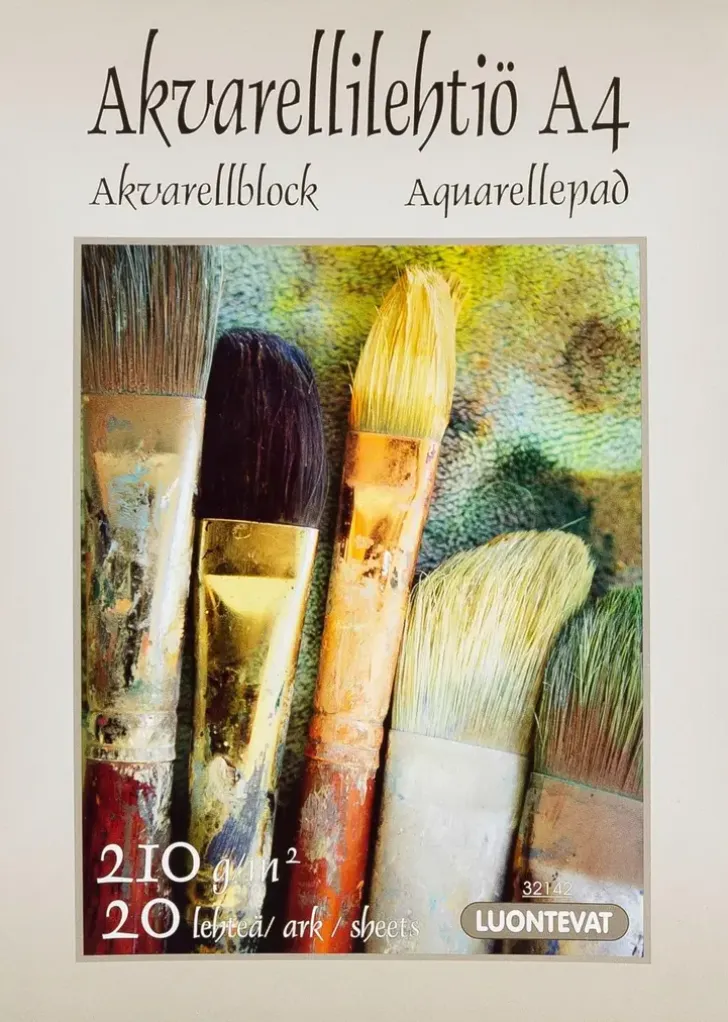 Luontevat Akvarellilehtio A4 20 Lehtea