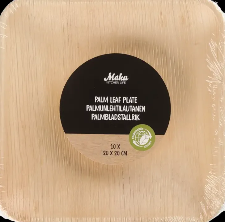 Maku Palmunlehtilautanen 20X20 Cm 10 Kpl