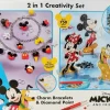 Mickey & Friends 2In1 Creativity Set - Riipusrannekorunteko-/Korukiviaskartelusetti