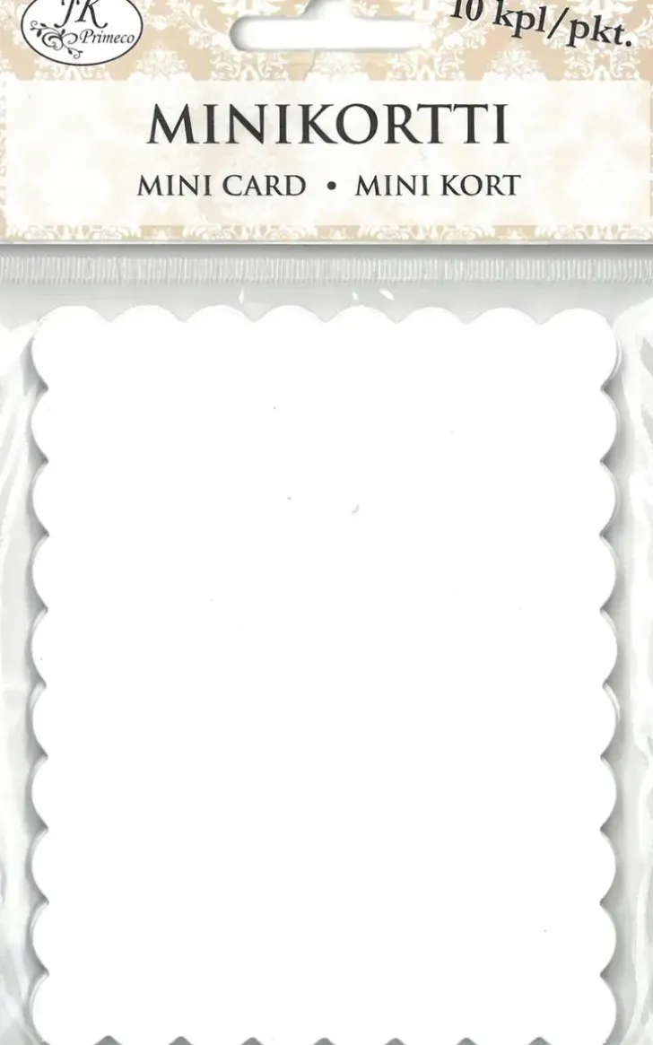 Minikortti Aaltoreuna Valkoinen 10Kpl/Pkt