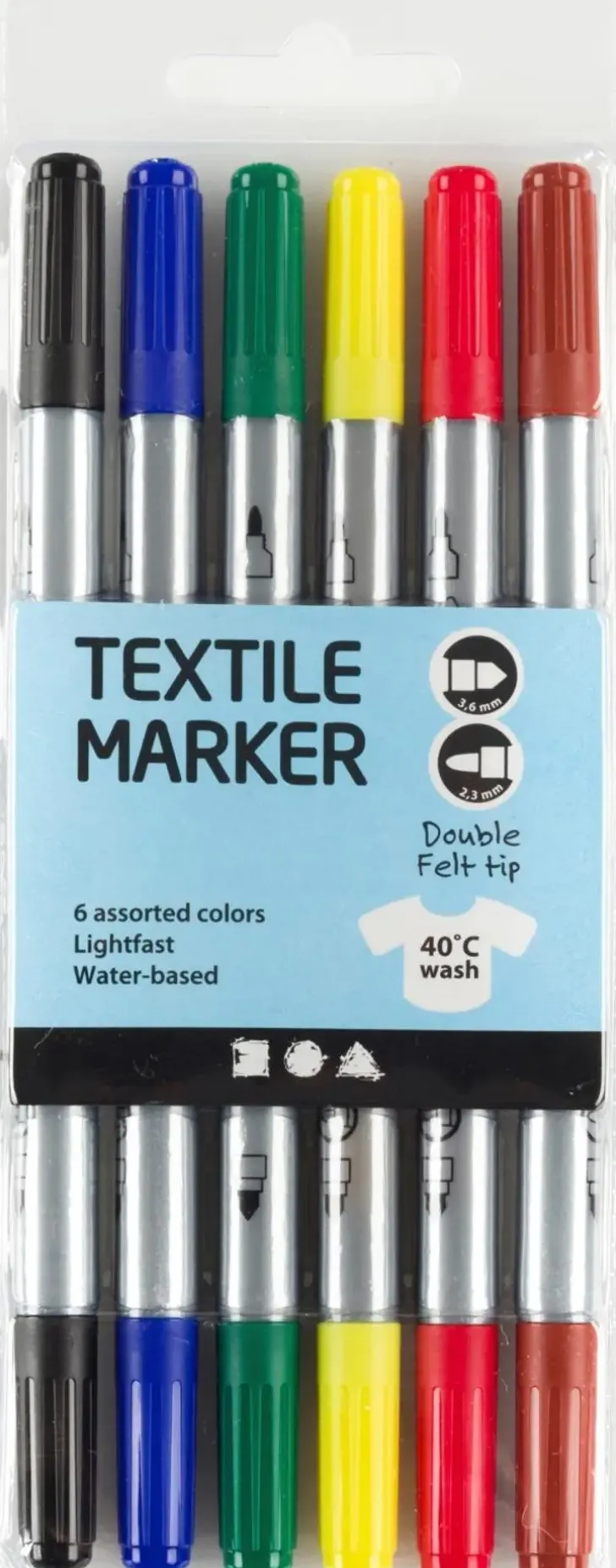 Nellen Tekstiilitussit Varilajitelma 6Kpl