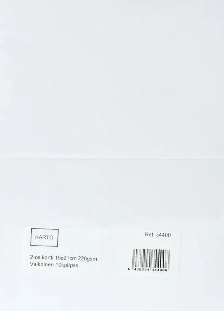 2-Os. Kortti 15X21 Cm 220 Gsm Valkoinen 10 Kpl/Pss