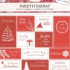 Pakettitarra Joulu Punainen 3Ark/Pkt