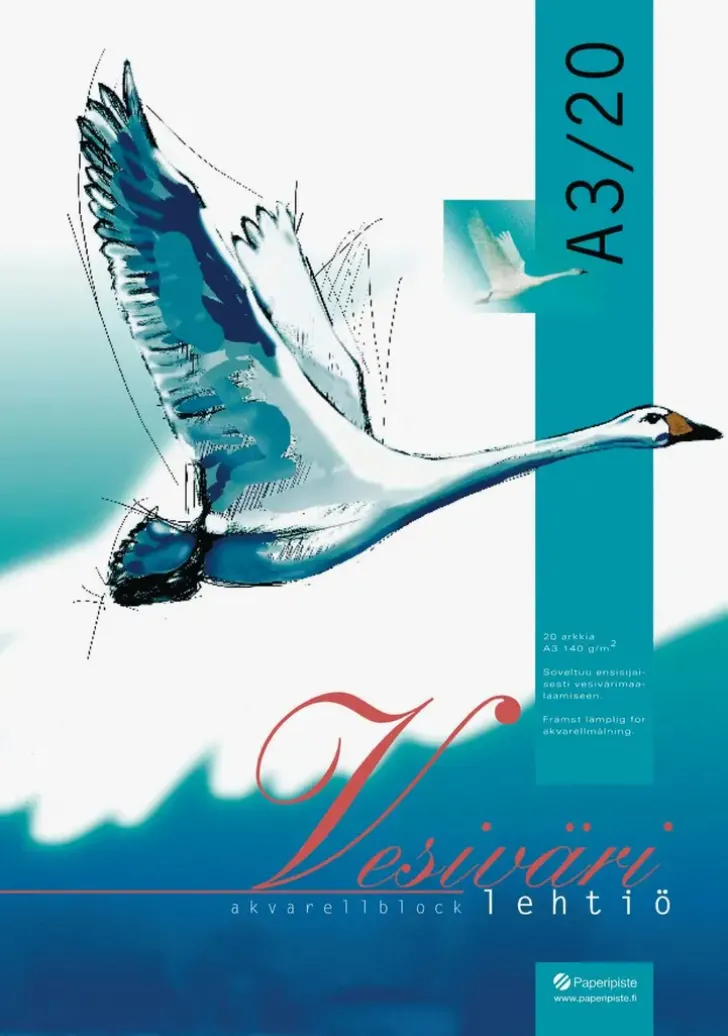 Paperipiste Vesivarilehtio A3/16