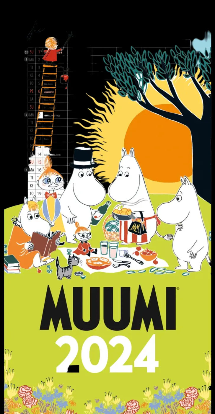 Perhekalenteri Muumi 2024