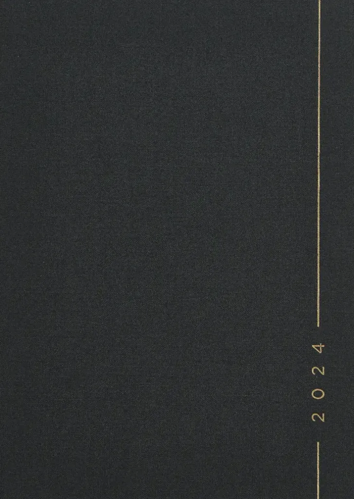 Poytakalenteri A5 Kangas, Musta