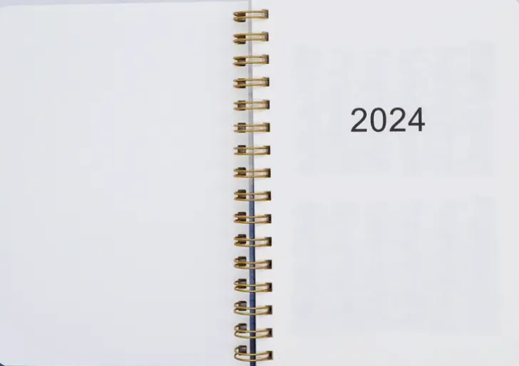 Poytakalenteri A5 Kierresidottu, Sininen