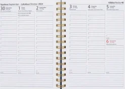 Poytakalenteri A5 Kierresidottu, Sininen