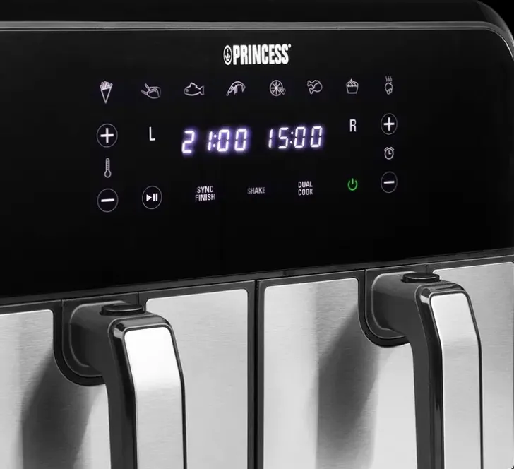 Princess 182074 Airfryer Tupla, 2X4L