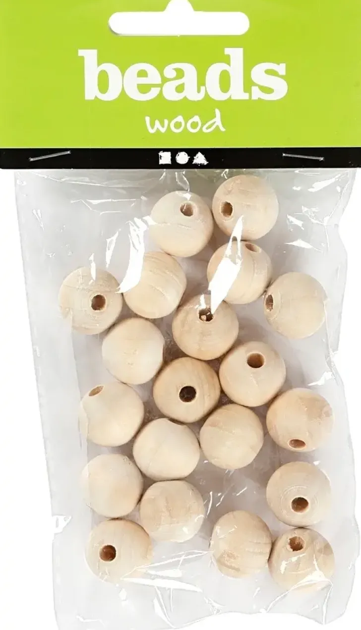 Puuhelmi 15Mm, Kasittelematon, 20Kpl