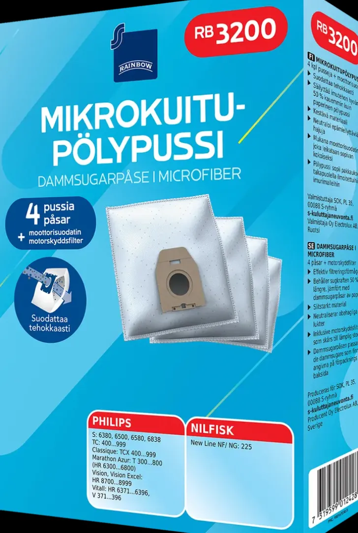 Rainbow Polypussi Rb3200 4Kpl + Moottorisuodatin