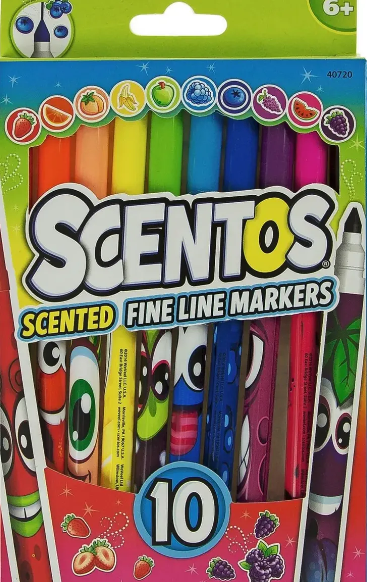 Scentos Tuoksuvat Ohut Karkiset Tussit 10 Kpl/Pkt